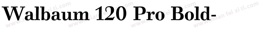 Walbaum 120 Pro Bold字体转换